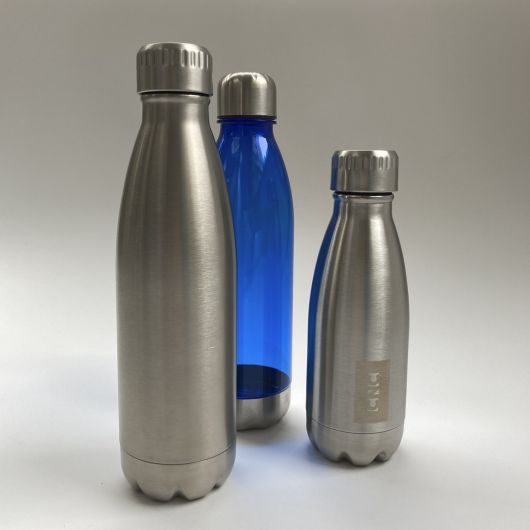 CNC - mini bouteille isotherme en acier inoxydable 260ml - gravure laser © polygonia