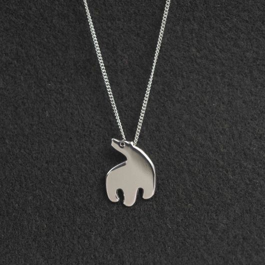MNHN - Ours - chaine et pendentif en argent - made in france © polygonia
