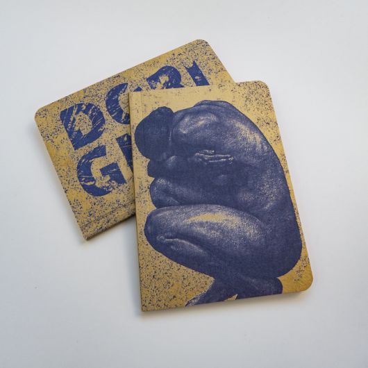 Dorignac - série de petits carnets A6 dos carré - impression or -papier 90g velouté - made in france © polygonia