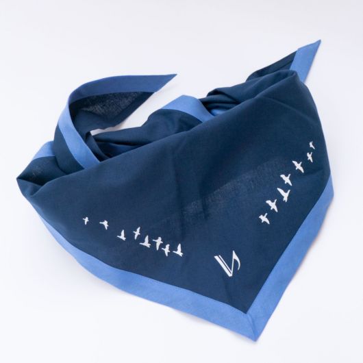 Envol pour Verbier festival - foulard personnalisé - made in france © polygonia