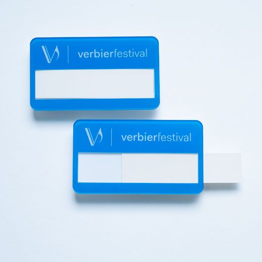 Verbier - porte badge nominatif  avec insert © polygonia