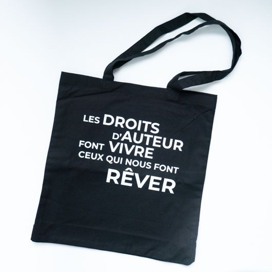 Sacem - tote bag en coton organique premium épais - impression France © polygonia