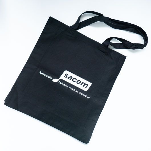 Sacem - tote bag en coton organique premium épais - impression France © polygonia